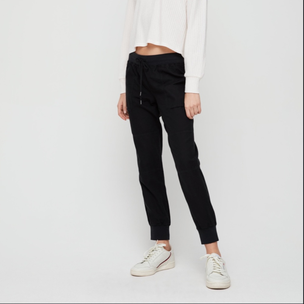 Aritzia Black Knit Joggers